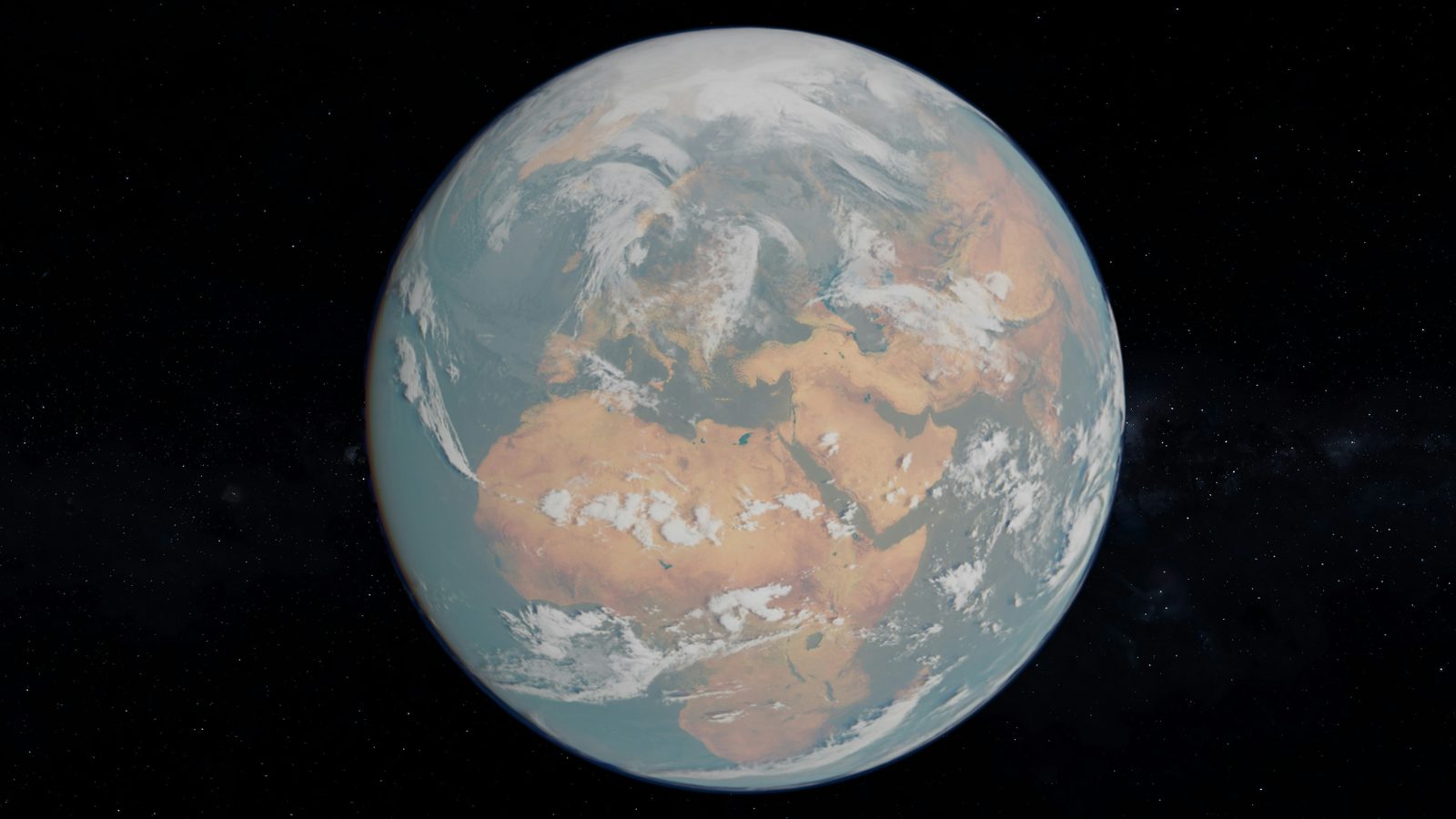 Earth from space showing gravity and orbit context