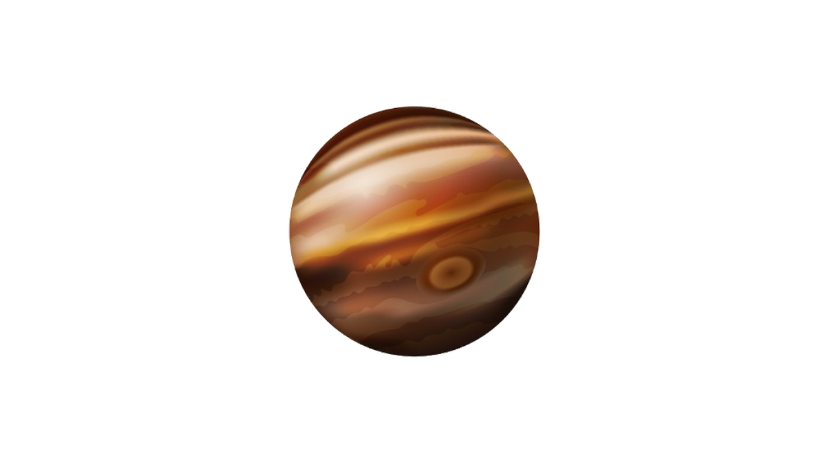 Educational illustration of Jupiter
