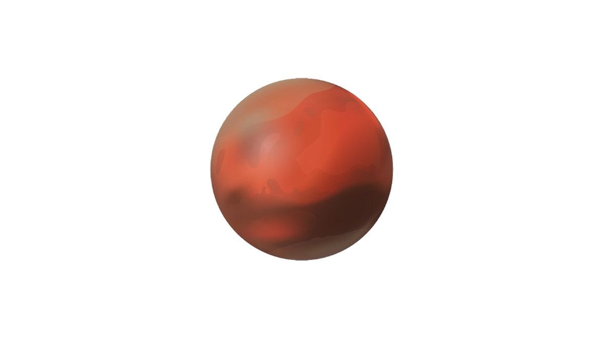Educational illustration of Mars
