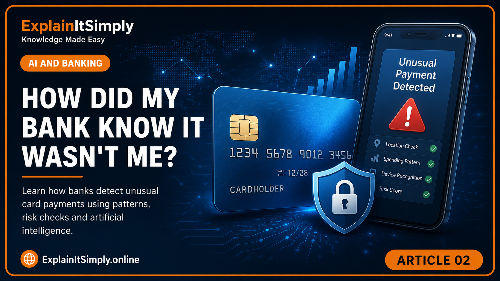 A bank checking an unusual card payment