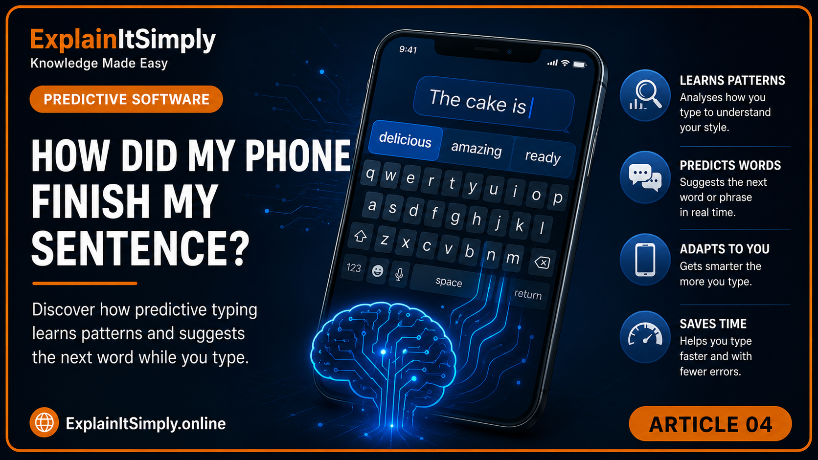 Predictive typing suggesting the next word on a phone