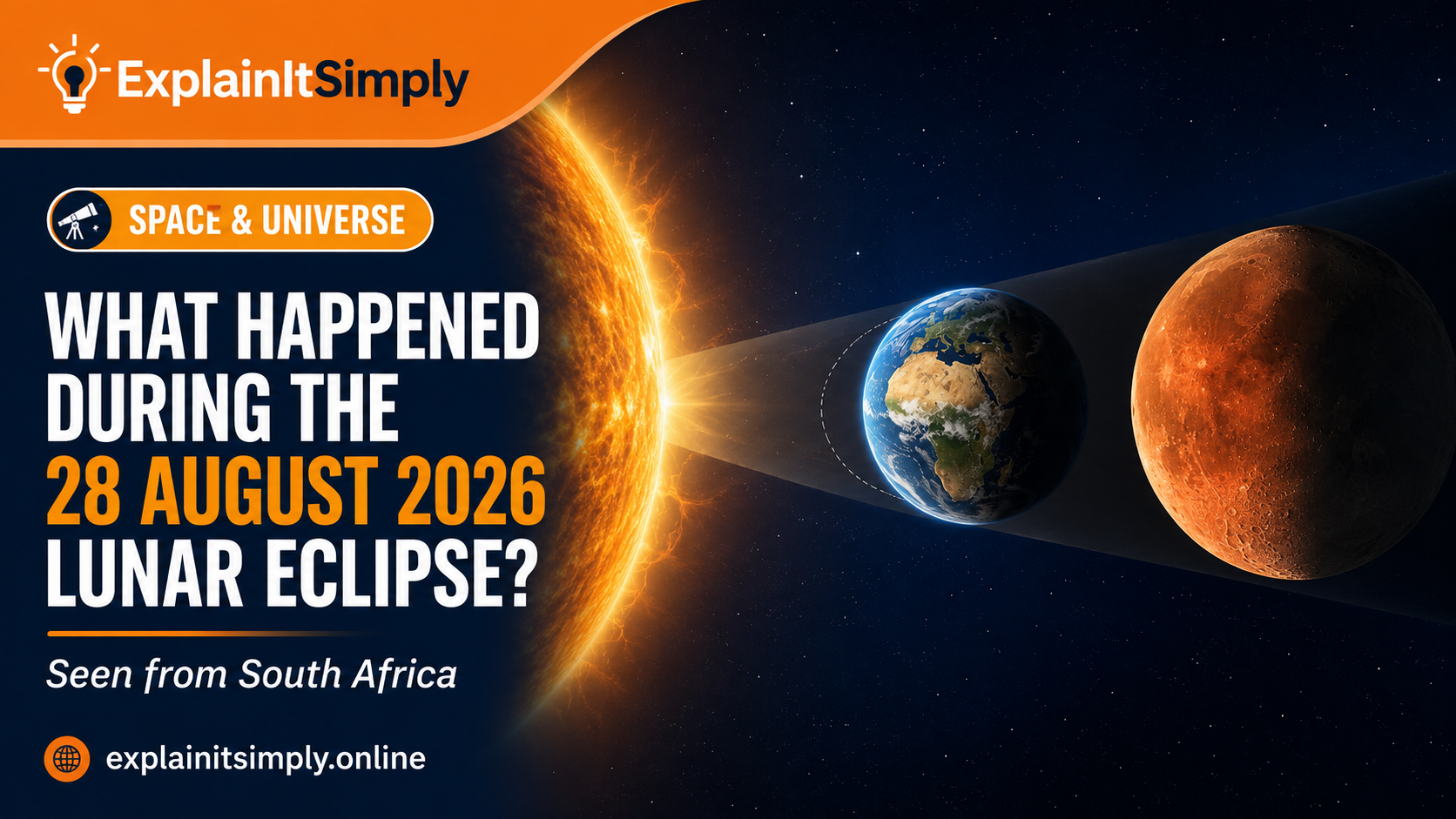 The partial lunar eclipse seen from South Africa